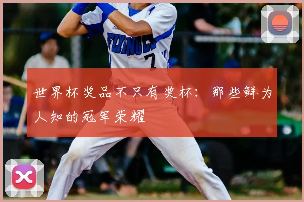 世界杯奖品不只有奖杯:那些鲜为人知的冠军荣耀